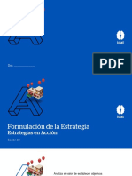 Sesión 10 - (FORMULACIÓN DE LA ESTRATEGIA IV) Estrategias en Acción