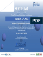 SERTIFIKAT PESERTA DEDIKATIF ILP 2022 - Mustasim, S.Pi., M.Si.