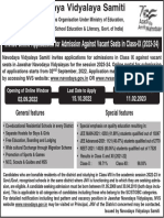 Apply Class IX Seats NVS 2023-24