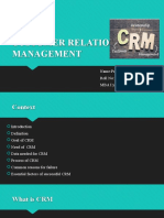CRM Customer Relation Management: Name:Perika Rajeshwari Roll No:117521672078 MBA I Year II Semester