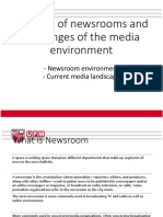 Koj 3444 Week 10 Role of Newsroom and Changing Media