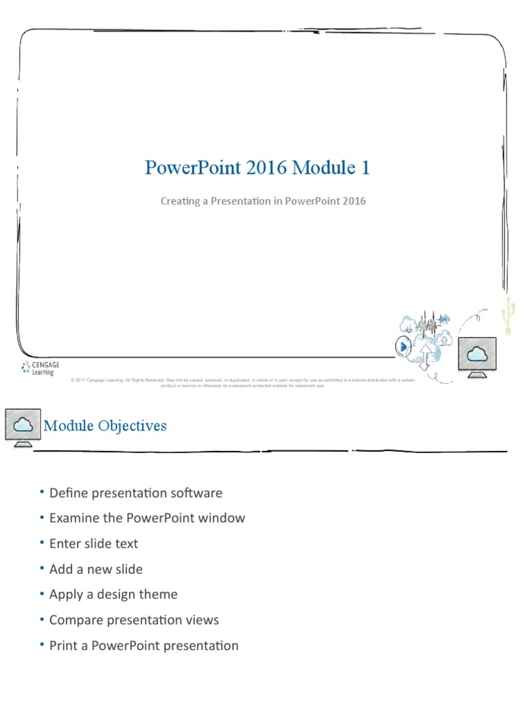 PowerPoint 2016 Module 1 PPT Presentation | PDF | Microsoft Power Point ...