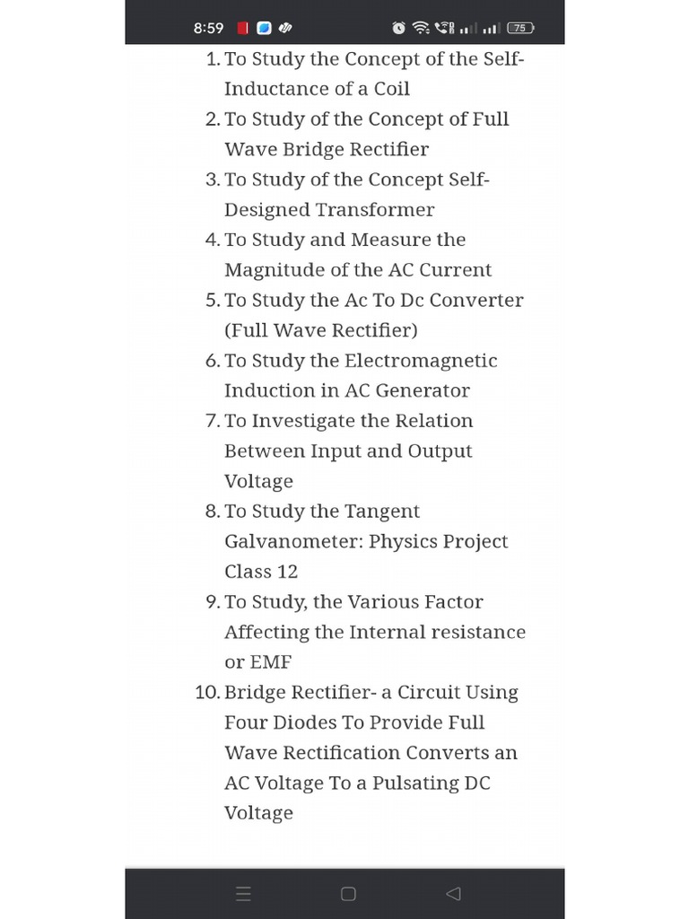 Physics Project Topics | PDF