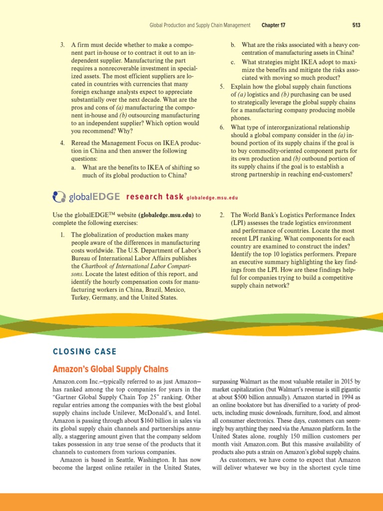 Amazons Supply Chain Pdf Supply Chain Retail