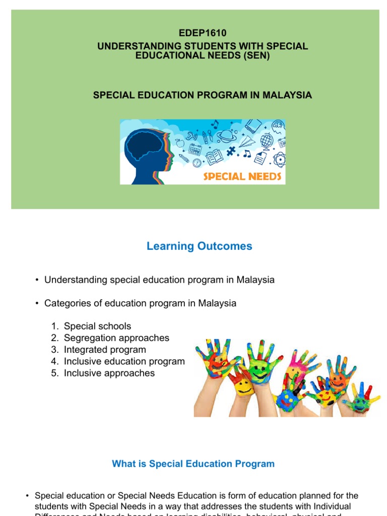 Special Education Programs in Malaysia | PDF | Special Education ...