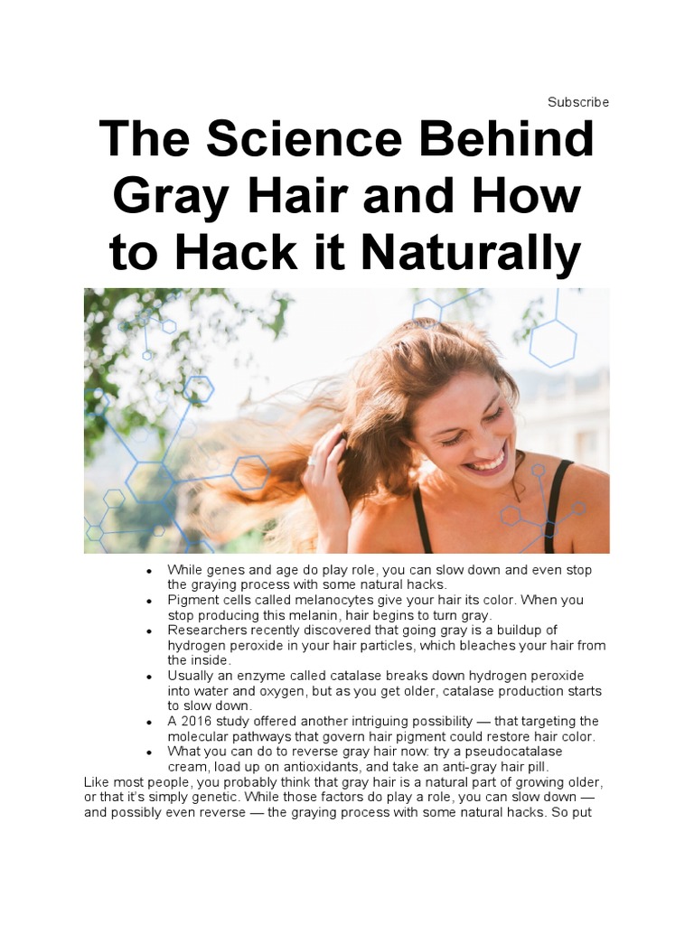 Grey Hair Catalase PDF Catalase Antioxidant