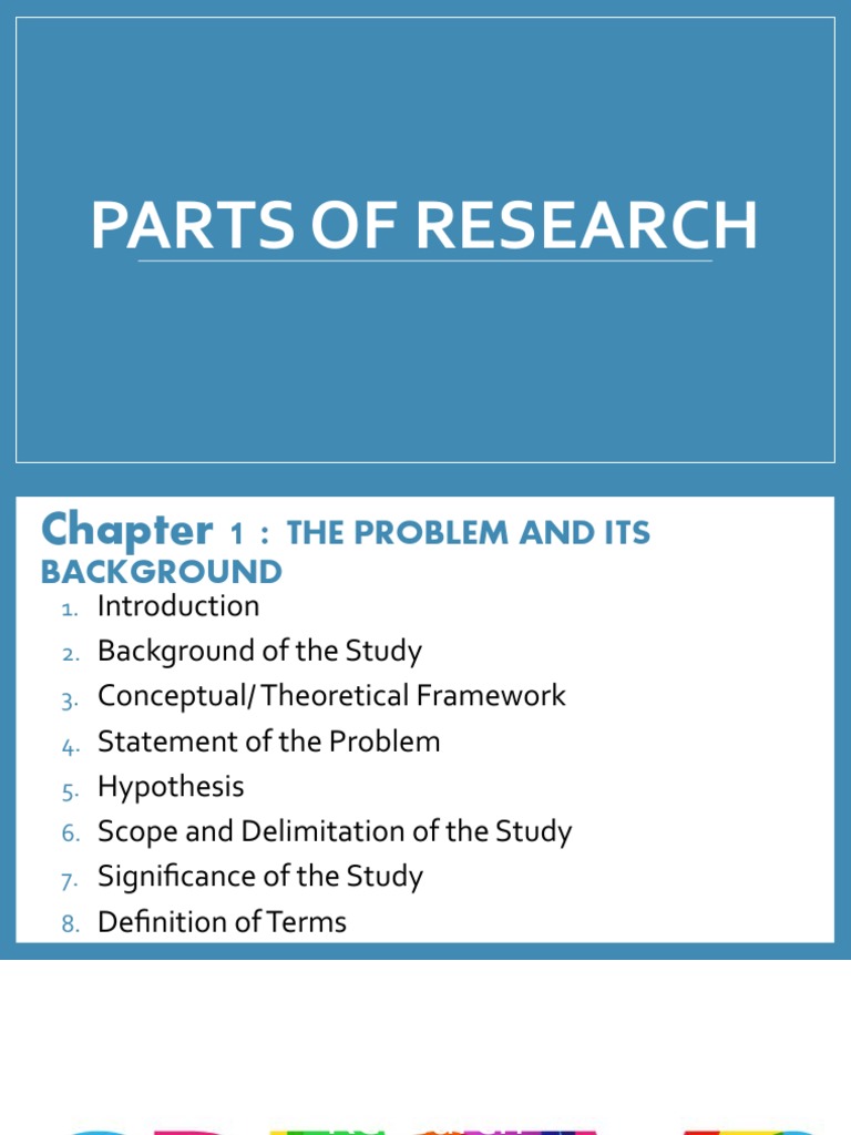 Parts of Research | PDF | Hypothesis | Science
