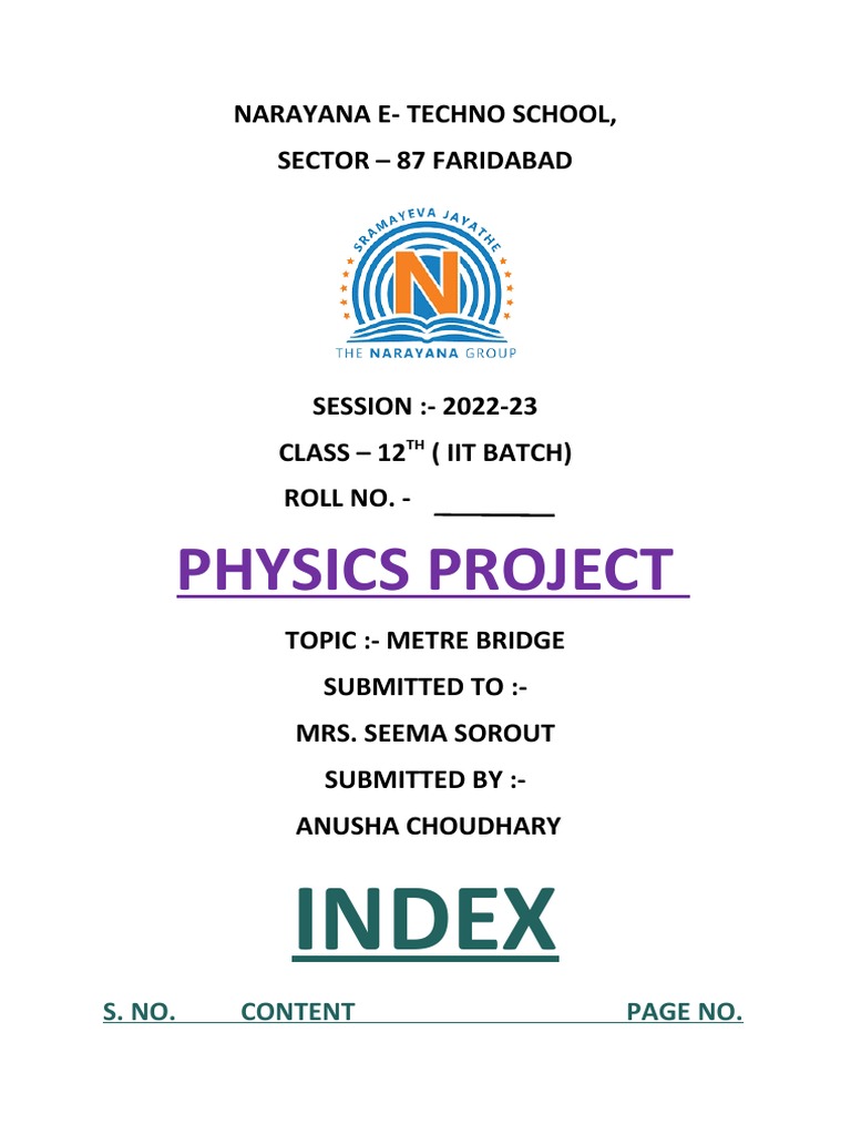 Physics Project | PDF