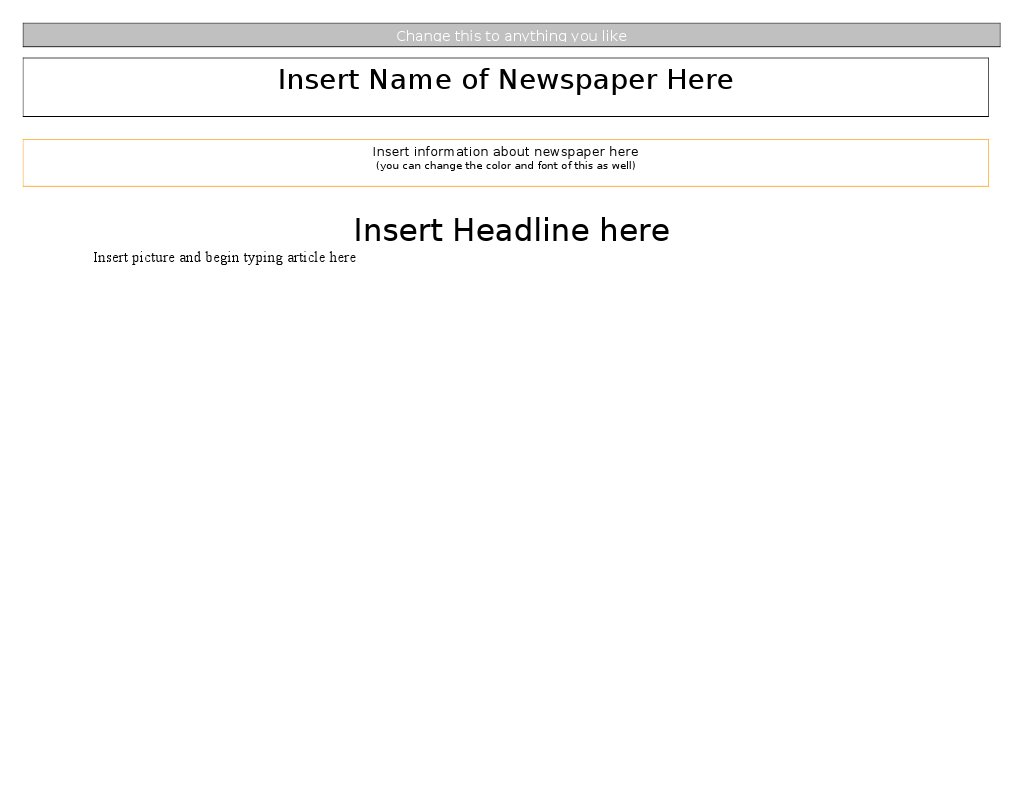 Newspaper Article Template Guide | PDF