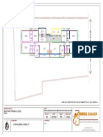 Typical floor layout plan 3BHK