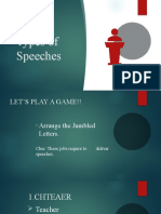 Types of Speeches Guide
