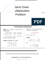 Matrix Chain Multiplication Problem
