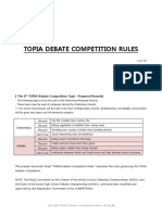 Topia Debate Competition Rules - 2014