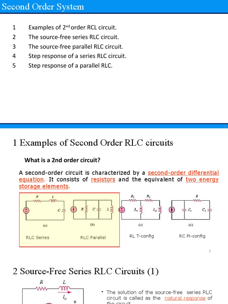 Second Order RLC Circuit Analysis | PDF | Electrical Engineering ...
