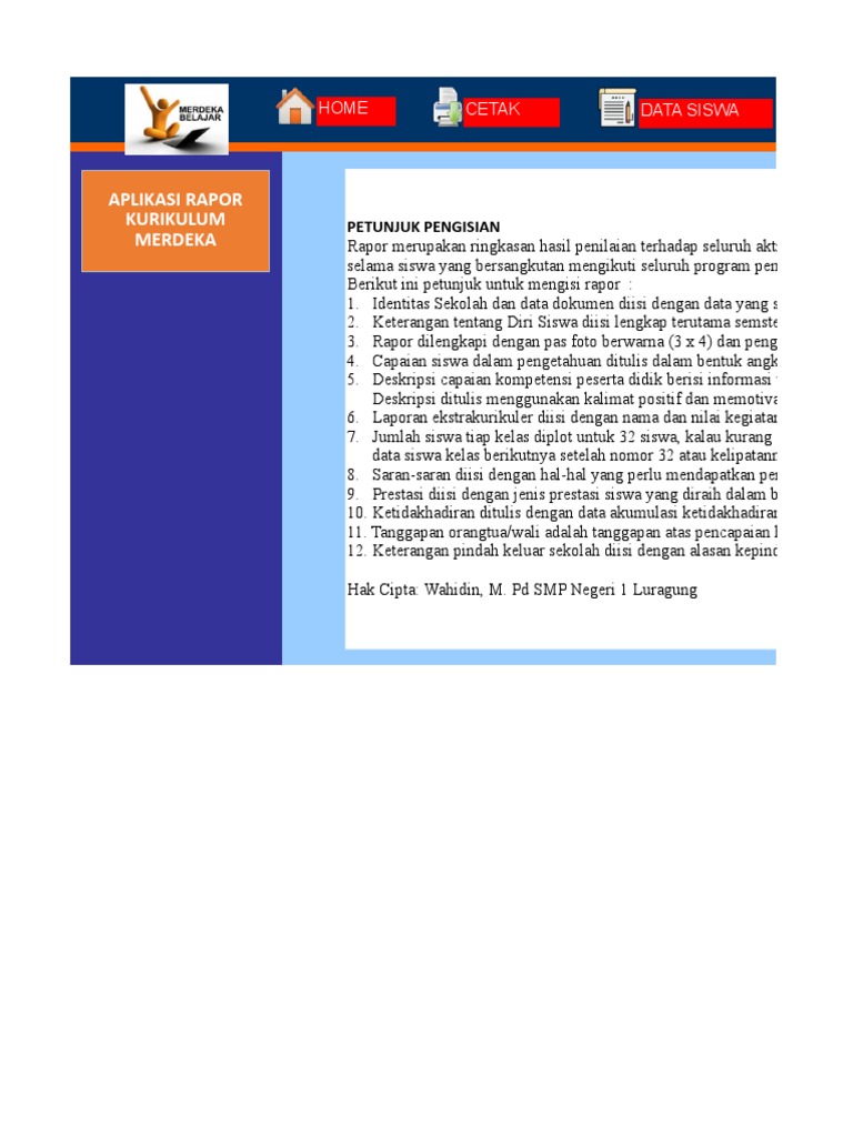Rapor Kurikulum Merdeka 2022 Rev 3 Des | PDF