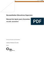 Versão Acessível: Necessidades Educativas Especiais: Manual de Apoio para Docentes