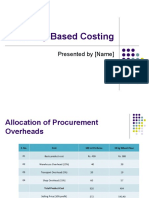 Activity Based Costing