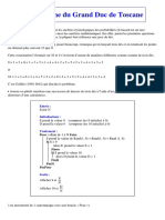 Le Problème Du Grand Duc de Toscane - Conférence Donnée Lors D'une Réunion Des Inspecteurs