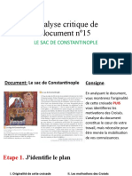 Analyse Critique de Document Nº15 Sac de Constantinople