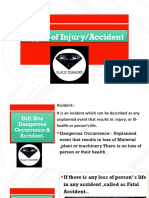 TYPES OF INJURIES AND ACCIDENT REPORTING