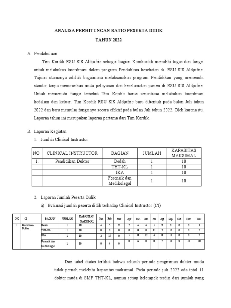 Analisa Perhitungan Rasio Peserta Didik | PDF | Kesehatan Holistik ...