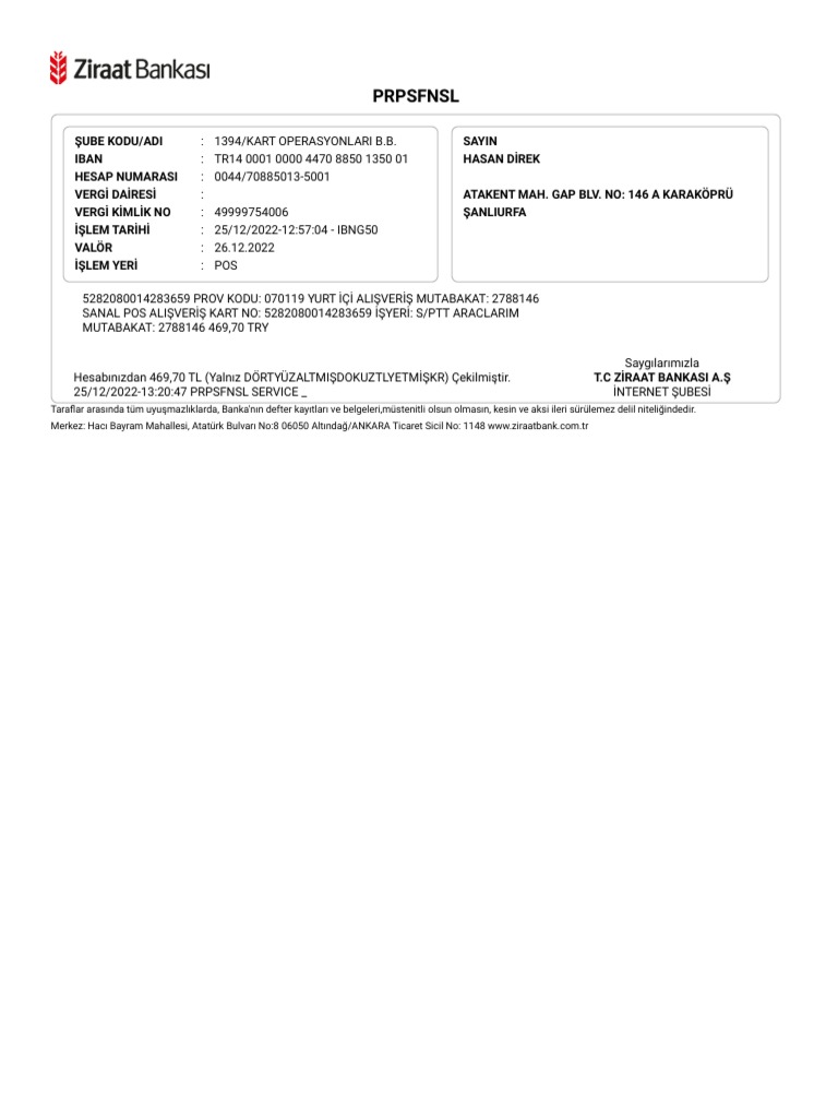 Dekont 1 | PDF