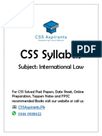 International Law CSS Syllabus