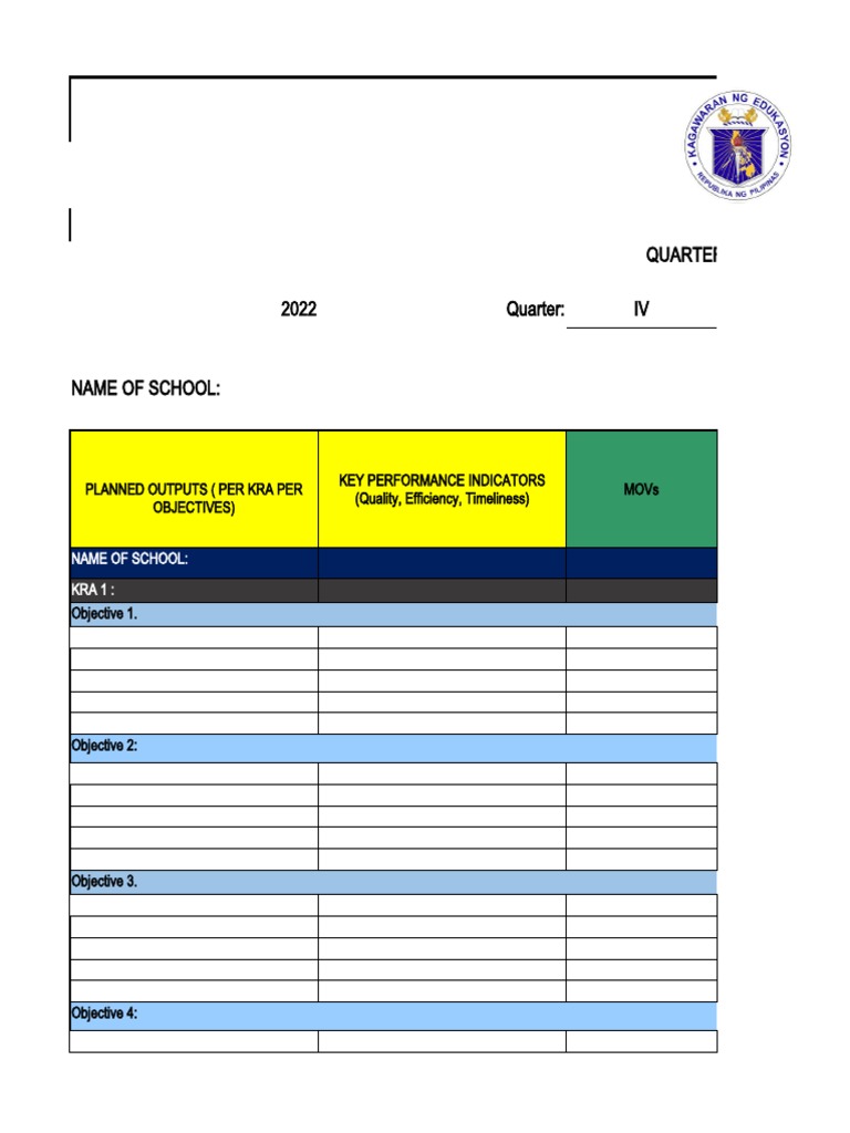 QSAT Quarterly School Accomplishments Tool | PDF | Economies