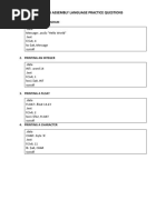 Mips Practice Questions