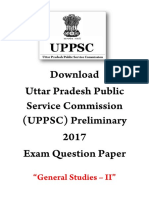 UPPCS Prelims General Studies II CSAT Exam Question Paper 2017 Series A - WWW - Dhyeyaias.com