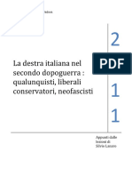 Silvio Lanaro - La Destra Italiana Nel Secondo Dopoguerra (Appunti Lezioni Università Di Padova A.A. 2011)
