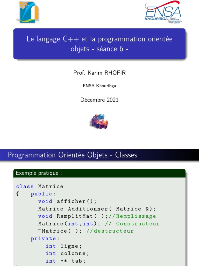 Classes et Membres Statique en C++ | PDF | Classe (informatique) | C