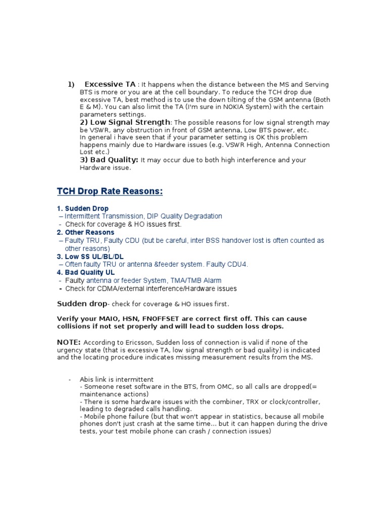 Call Drop Analysis PDF