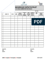 Electrical Equipment Inspection Checklist