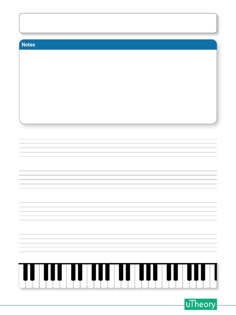 Staff Paper Piano Bottom Notes Top PDF