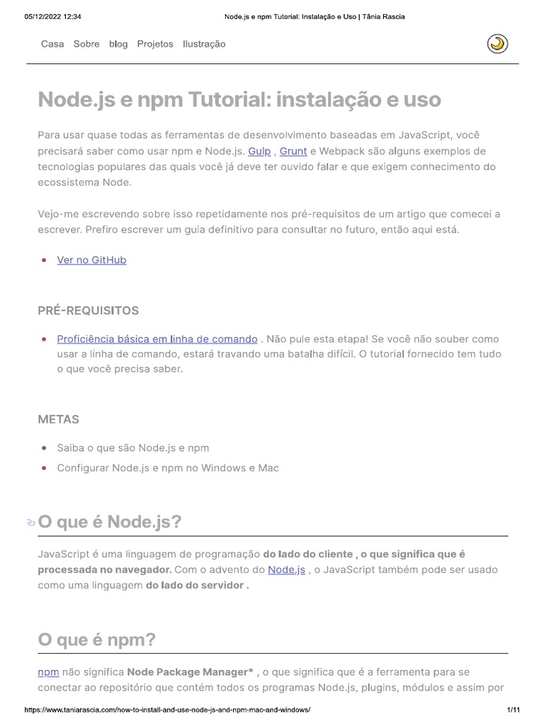 Tutorial node e npm pdf