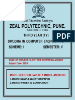 Zeal Polytechnic, Pune.: Third Year (Ty) Diploma in Computer Engineering Scheme: I Semester: V