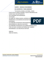 Instrumentos musicales y materiales para música secundaria