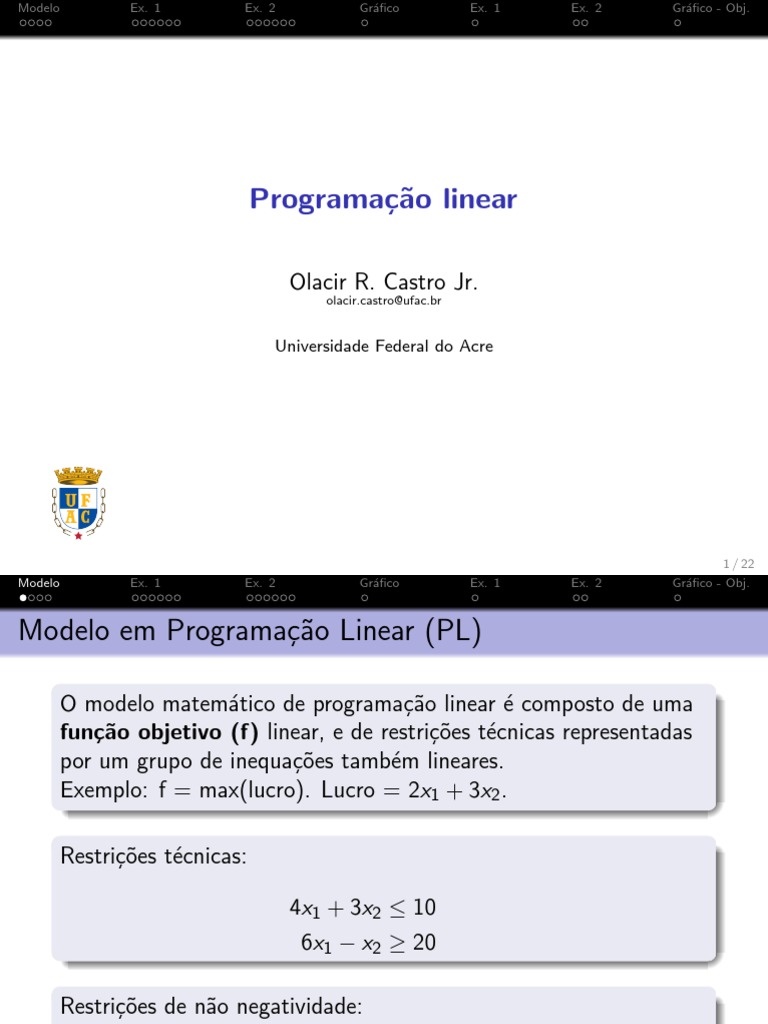 2-Programacao Linear | PDF | Programação linear | Linha (Geometria)