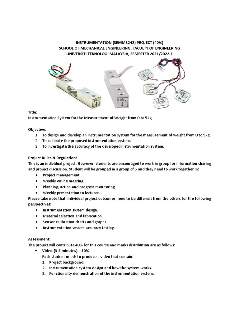 Instrumentation System Design Project | PDF | Instrumentation | Calibration