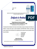 Certificado INMETRO (Mais Atualizado)