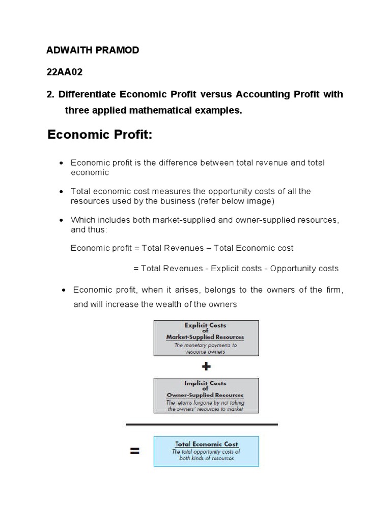 Economic Profit | PDF | Profit (Economics) | Revenue