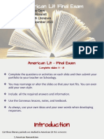 American Lit Final Exam - All Key Details Covered