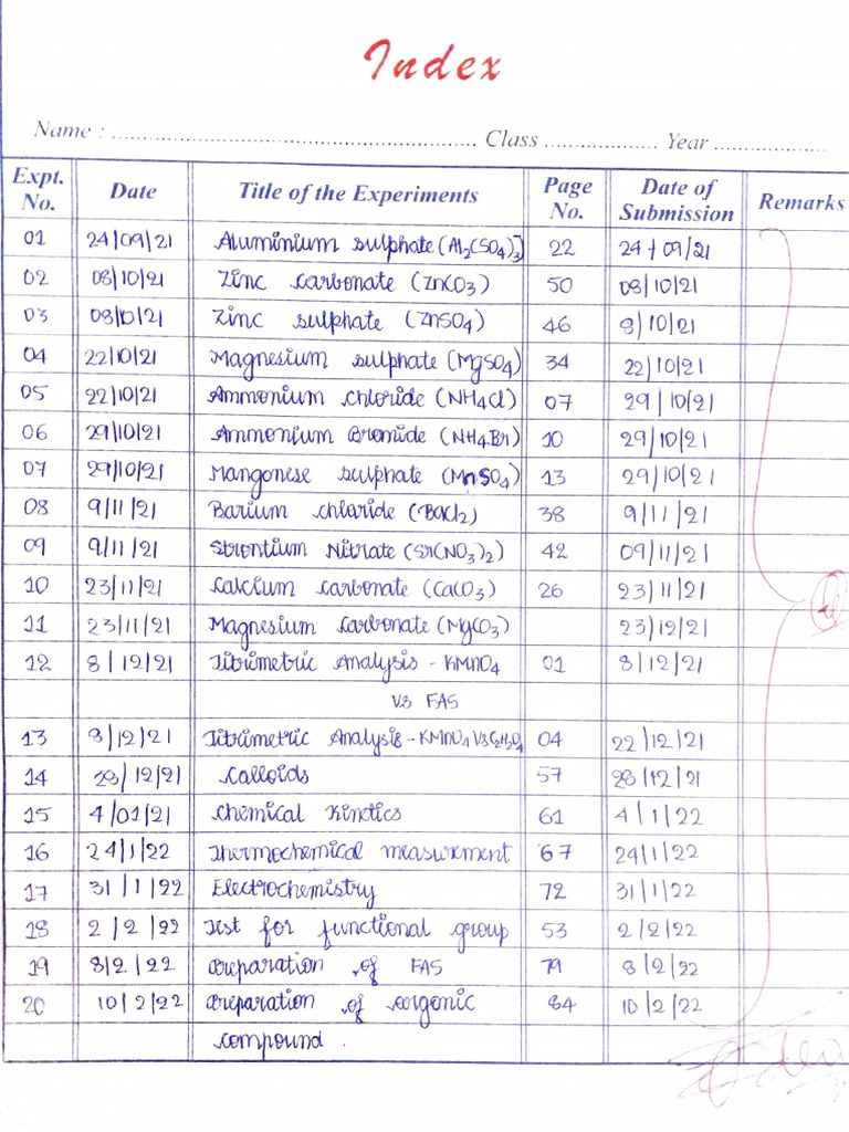Chemistry Lab Notes PDF