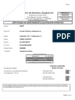 Certificado Congelador 00256B6D OCT 2022