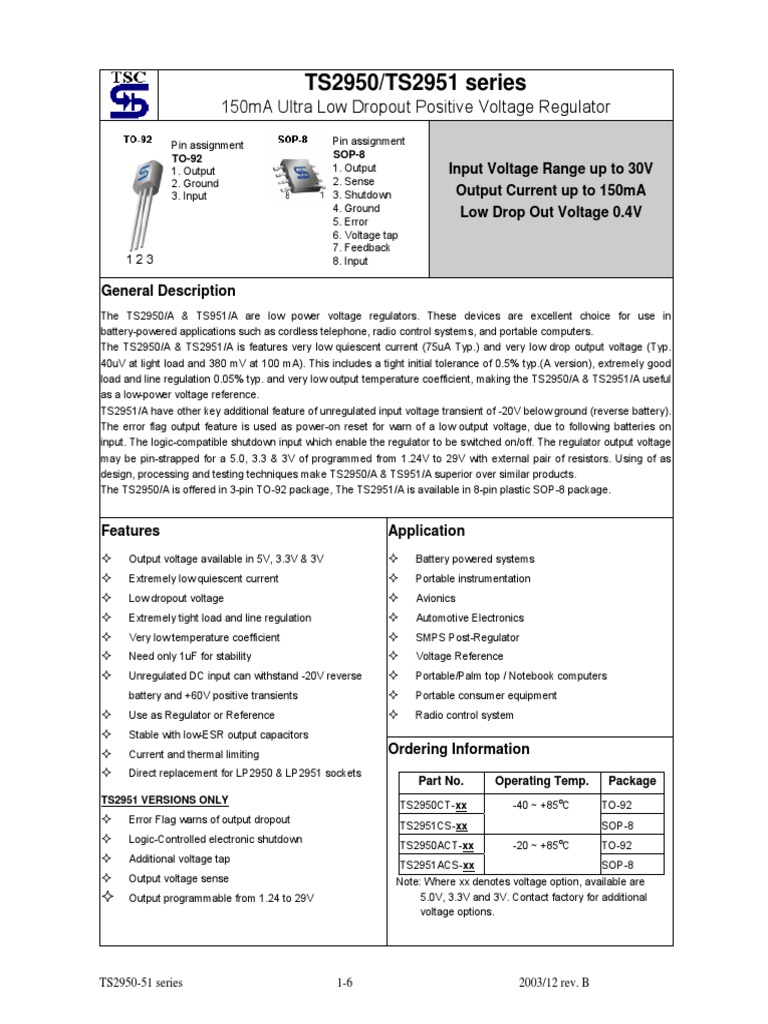 Voltage Regulator Datasheet | PDF | Capacitor | Resistor