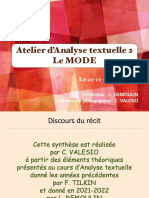 Atelier D'analyse Textuelle 2 Le MODE