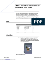 SEL-651RA Installation Instructions For 3-Pin Cable For Input Power