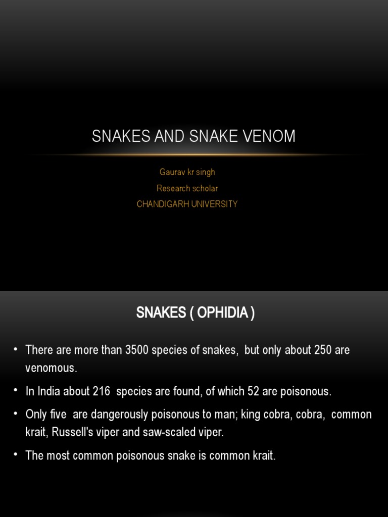 types of snake venom ppt