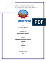 Examen Parcial Ceincia de Lso Materiales